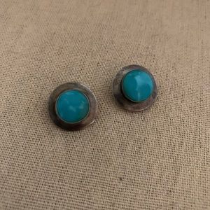 Old pawn turquoise clip on earrings